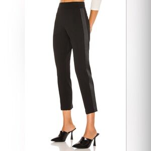 Spanx Womens Perfect Pant Black With Satin Trim Ponte Straight Pants  Size S/P